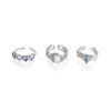 Wholesale Female Sweet Love Open Ring Two Piece Set In Alloy With Heart Shape And Electroplating