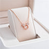 Wholesale Female Titanium Steel Clover Pendant Necklace With Geometric Pattern And Electroplating Treatment Twist Chain