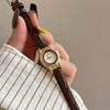 Wholesale Female Watch Metal Imitation Leather Strap Round Dial Fashion Simple Style