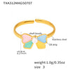Wholesale Ferris Wheel Colorful Oil Dripping Bow Kids Jewelry Set Stainless Steel Enamel Glaze Geometric Electroplating