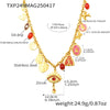 Wholesale Ferris Wheel Devil's Eye Multiaccessory Necklace And Bracelet Set For Women Fashion Stainless Steel And Titanium Steel Electroplated Jewelry