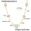 Wholesale Ferris Wheel Geometric Zircon Stainless Steel And Titanium Steel Electroplated Necklace For Ladies
