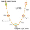Wholesale Ferris Wheel Geometric Zircon Stainless Steel And Titanium Steel Electroplated Necklace For Ladies