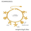 Wholesale Ferris Wheel Ocean Shell Multiaccessory Diy Bracelet Geometric Stainless Steel 18K Gold Plated Women's Fashion Bracelet