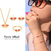 Wholesale Ferris Wheel Pattern Electroplated Stainless Steel And Enamel Glaze Jewelry Set For Children And Women