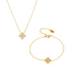 Wholesale Ferris Wheel Snowflake Design Jewelry Set For Women Made Of Stainless Steel Zircon And Titanium Steel With Electroplating Process