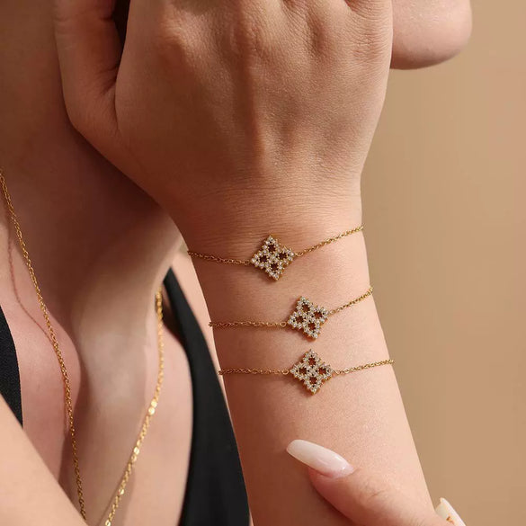 Wholesale Ferris Wheel Snowflake Design Jewelry Set For Women Made Of Stainless Steel Zircon And Titanium Steel With Electroplating Process