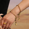 Wholesale Ferris Wheel Star Heart Diamond Pendant Tassel Stainless Steel Goldplated Electroplated Colorpreserving Handmade Diy Bracelet Fashion Geometric Jewelry