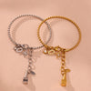 Wholesale Ferris Wheel Star Heart Diamond Pendant Tassel Stainless Steel Goldplated Electroplated Colorpreserving Handmade Diy Bracelet Fashion Geometric Jewelry