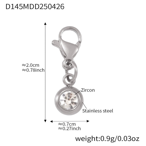 Wholesale Ferris Wheel Star Heart Diamond Pendant Tassel Stainless Steel Goldplated Electroplated Colorpreserving Handmade Diy Bracelet Fashion Geometric Jewelry