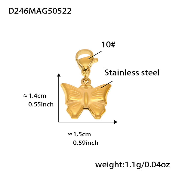 Wholesale Ferris Wheel Strawberry Butterfly Geometric Pendant Bracelet Anklet Stainless Steel Electroplated Women's Jewelry