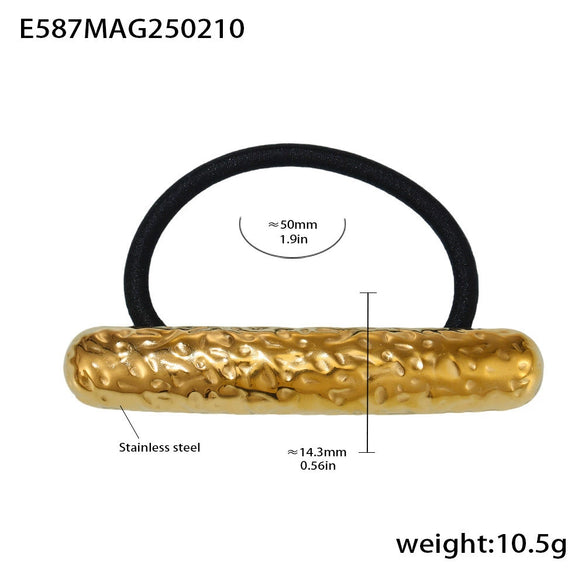 Wholesale Ferris Wheel Titanium Steel Electroplated 18K Real Gold High Elasticity Fashion Hair Rope Hair Accessories