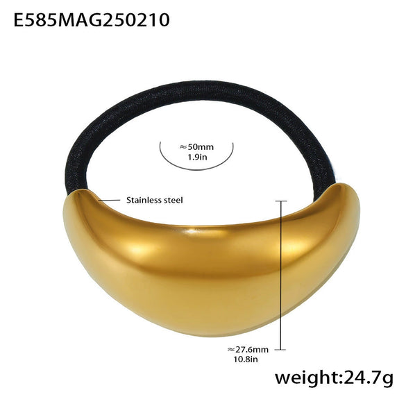 Wholesale Ferris Wheel Titanium Steel Electroplated 18K Real Gold High Elasticity Fashion Hair Rope Hair Accessories