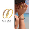Wholesale Ferris Wheel Zircon Stainless Steel 18K Gold Plated Exquisite Bracelet Jewelry With Geometric Fashion Style