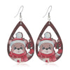 Wholesale Festival Elements Geometric Wood Earrings For Women With Christmas Series Cartoon Designs Like Santa Claus Elk Snowman Dinosaur And Penguin
