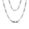 Wholesale Figaro Chain Necklace S925 Sterling Silver Geometric Style Electroplated