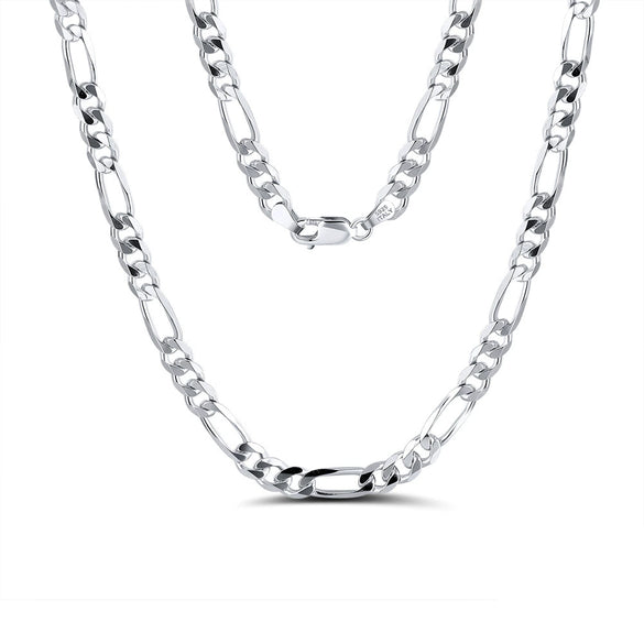 Wholesale Figaro Chain Necklace S925 Sterling Silver Geometric Style Electroplated