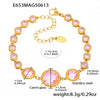 Wholesale Fine Czech Glass Women's Fashion Geometric Bracelet Stainless Steel 18K Gold Non Fading Electroplated