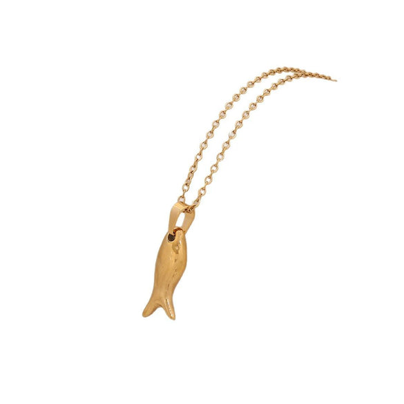 Wholesale Fish Shaped Stainless Steel Pendant Clavicle Chain Jewelry With Personalized Style