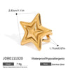 Wholesale Fivepointed Star Titanium Steel Ring For Women With Electroplating Treatment Light Luxury Highend Stainless Steel Jewelry