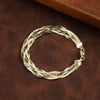 Wholesale Fivestrand Braided Geometric 925 Silver Side Chain Bracelet With Electroplating Simple Design For Unisex