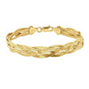 Wholesale Fivestrand Braided Geometric 925 Silver Side Chain Bracelet With Electroplating Simple Design For Unisex