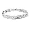 Wholesale Fivestrand Braided Geometric 925 Silver Side Chain Bracelet With Electroplating Simple Design For Unisex