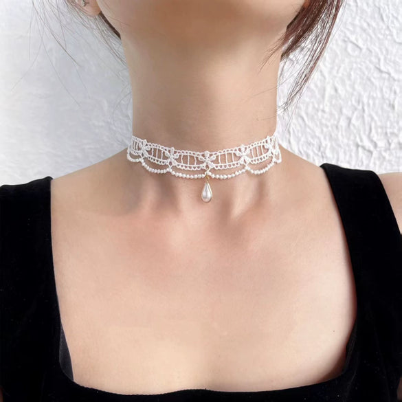 Wholesale Flannel Alloy Jewelry Women Gothic Loli Choker With Animal Zodiac And Flower Geometric Patterns