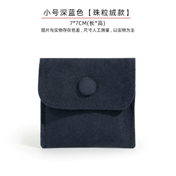Wholesale Flannel And Velvet Jewelry Storage Bags With Anti Oxidation Buttons And Silk Screen Printing