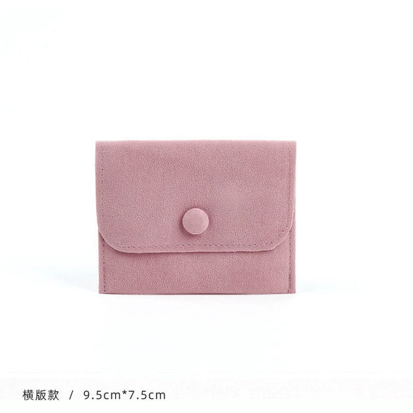 Wholesale Flannel And Velvet Jewelry Storage Bags With Anti Oxidation Buttons And Silk Screen Printing