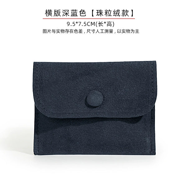 Wholesale Flannel And Velvet Jewelry Storage Bags With Anti Oxidation Buttons And Silk Screen Printing
