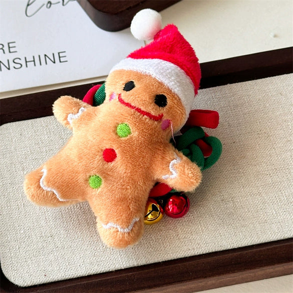 Wholesale Flannel Handmade Christmas Hair Loop Headwear For Women With Elk And Cartoon Elements
