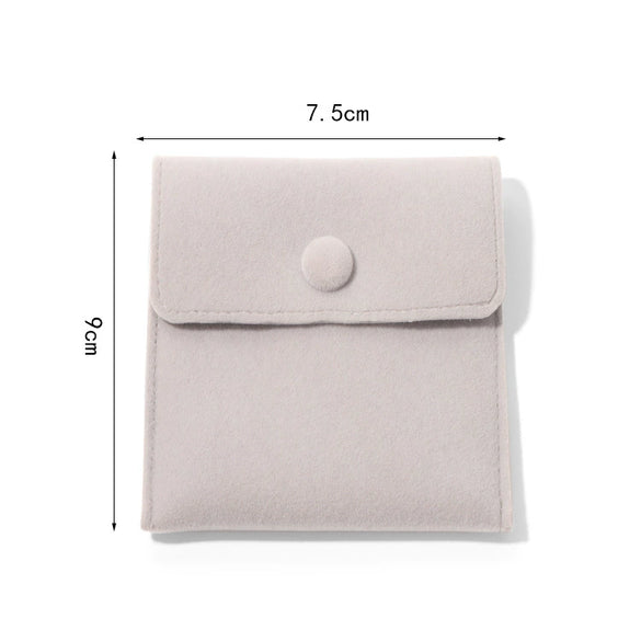 Wholesale Flannel Jewelry Storage Bag With Snap For Rings Necklaces And Earrings
