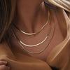 Wholesale Flat Snake Bone Blade Chain Necklace In Titanium Steel With Rhombus Pattern For Unisex