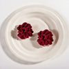 Wholesale Flocked Flower Earrings For Women Electroplated Simple Style