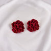 Wholesale Flocked Flower Earrings For Women Electroplated Simple Style