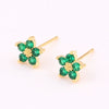 Wholesale Flower Gold Plated Electroplated Women's Earrings
