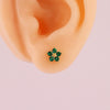 Wholesale Flower Gold Plated Electroplated Women's Earrings