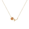 Wholesale Flower Pendant Necklace Copper Gold Plated Decorative Three Dimensional Leaves Design