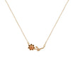 Wholesale Flower Pendant Necklace Copper Gold Plated Decorative Three Dimensional Leaves Design