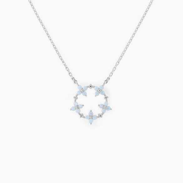 Wholesale Flower Style Brass Plated 18K Gold Color Pendant Necklace For Women