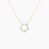 Wholesale Flower Style Brass Plated 18K Gold Color Pendant Necklace For Women