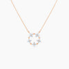 Wholesale Flower Style Brass Plated 18K Gold Color Pendant Necklace For Women