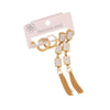 Wholesale Flower Tassel Earrings With Water Droplets And Moon Design Stainless Steel Electroplated For Women