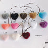 Wholesale Fluffy Flannel Peach Heart Diy Hair Clip Accessories Material In Candy Color With Environmental Protection Treatment