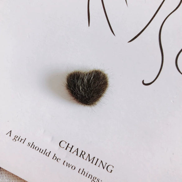 Wholesale Fluffy Flannel Peach Heart Diy Hair Clip Accessories Material In Candy Color With Environmental Protection Treatment
