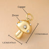 Wholesale Food Series Copper Goldplated Cherry Mushroom Oil Drop Pendant Diy Jewelry Accessories