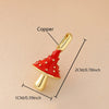 Wholesale Food Series Copper Goldplated Cherry Mushroom Oil Drop Pendant Diy Jewelry Accessories
