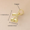 Wholesale Food Series Copper Goldplated Cherry Mushroom Oil Drop Pendant Diy Jewelry Accessories