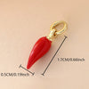 Wholesale Food Series Copper Goldplated Cherry Mushroom Oil Drop Pendant Diy Jewelry Accessories